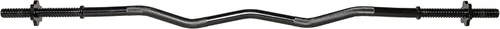 Vista 2 de Signature Fitness Standard Olympic Super Curl Barbell Barra de rizo roscada, 48 pulgadas