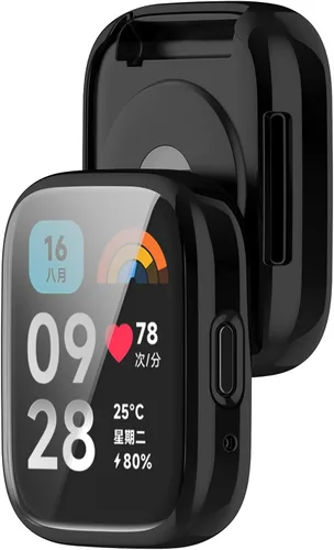 Vista 2 de Funda protectora de pantalla compatible con Xiaomi Redmi Watch 3 Lite, funda de TPU suave y ultradelgada, protector de pantalla para Xiaomi Redmi