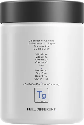 Vista 9 de Codeage Vitaminas para Dientes y Encías + Suplemento de Probióticos Orales para la Boca - Calcio de Alimentos Completos, Colágeno, Potasio, Vitamina