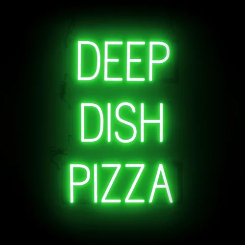 Vista 32 de SpellBrite Cartel PIZZA Letrero relacionado con pizza con aspecto de neón, fuente de luz LED azul 17.6 x 6.3 pulgadas Ultra-Bright
