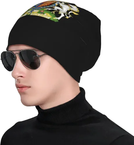 Vista 4 de Reino Unido Inglaterra Real Escudo de Armas Reino Unido Adulto Sombrero de Punto Beanie Invierno Cálido Cráneo Sombrero - Hombres Mujeres