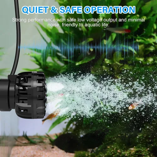 Vista 6 de hygger Fabricante de ondas para acuario para tanques de peces de 5-10 galones, cabezas de alimentación DC ajustables para acuario con controlador