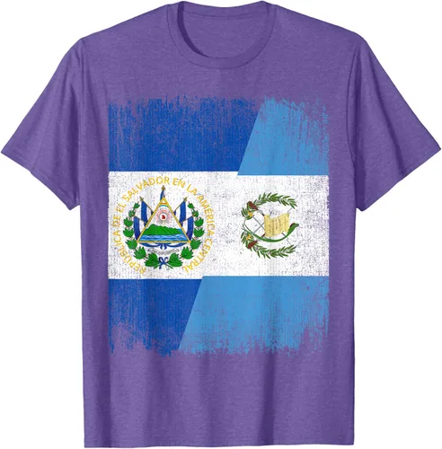 Vista 10 de Camiseta Half El Salvador Bandera de Guatemala con raíces guatemaltecas