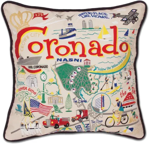 Vista 68 de Catstudio Portland (Oregon) Almohada bordada a mano