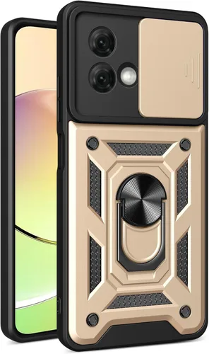Vista 90 de Compatible con Tecno Pova Neo 2 Bracket Shell, con cubierta deslizante para lente de cámara compatible con Tecno Pova Neo 2 LG6n Case Negro