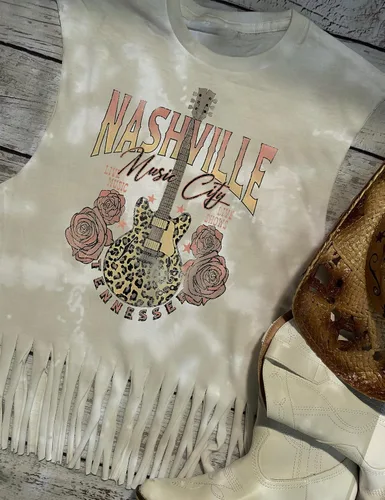 Vista 5 de Nashville - Camiseta sin mangas para mujer, diseño de festival de música country, estampado gráfico, sin mangas, Nash Music