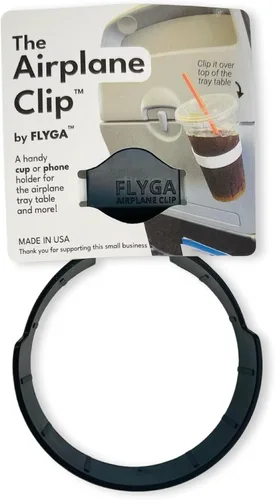 Vista 9 de FLYGA Accesorio de viaje con soporte para teléfono o bebida para avión (negro)