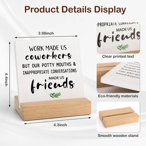 Vista 7 de Regalos de despedida para compañeros de trabajo, letrero de decoración de oficina como regalo para compañero de trabajo, regalos de despedida