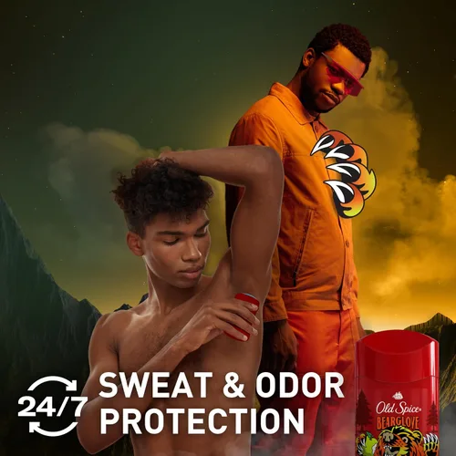 Vista 3 de Old Spice Desodorante sin aluminio para hombres, protección contra el olor 24/7, frescura y aroma duradero 24/7, se aplica transparente, Bearglove