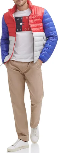 Vista 3 de Tommy Hilfiger Chaqueta acolchada con aislamiento de plumón real para hombre