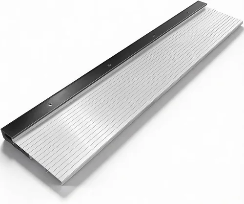 Vista 8 de Umbral de puerta exterior de aluminio ajustable de 36 pulgadas, bandeja para umbral de puerta abatible de 4-9/16 pulgadas, aluminio negro