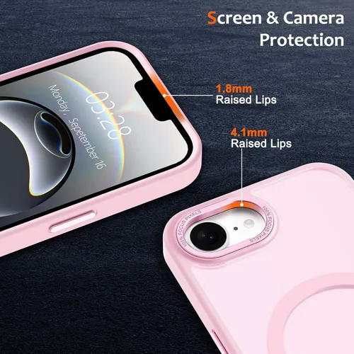 Vista 173 de Anuck - Funda magnética para iPhone 11 compatible con MagSafe, carcasa trasera mate translúcida dura, borde de TPU, delgada, resistente a impactos