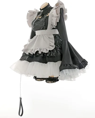 Vista 4 de Cosplayfm Disfraz de cosplay de anime para mujer traje de criada Kawaii