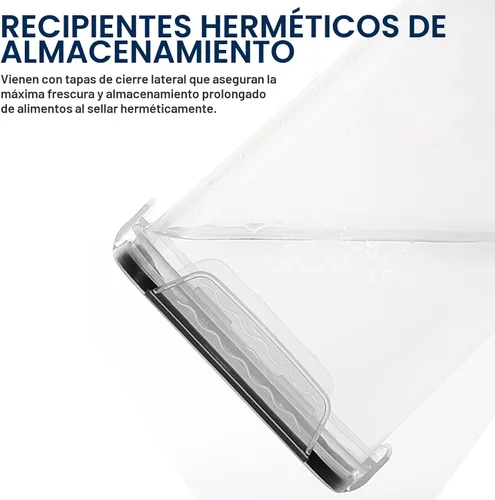 Vista 5 de M MCIRCO Paquete de 4 recipientes de almacenamiento de alimentos extra