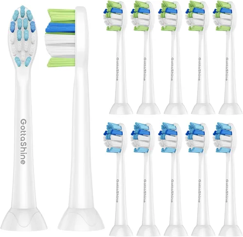 Vista 9 de Cabezales de cepillo de dientes de repuesto para Philips Sonicare, control de placa, compatible con mangos de cepillo de dientes eléctrico de clic