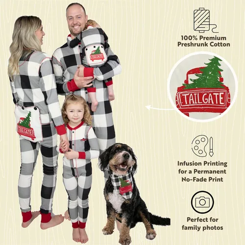Vista 32 de Lazy One - Pijamas navideñas a juego con solapa trasera; para perros, bebés, niños, adolescentes y adultos