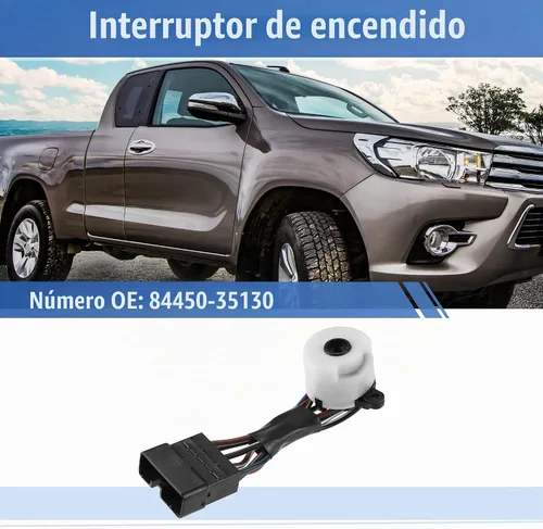 Vista 2 de X AUTOHAUX 84450-35130 Llave del interruptor de encendido para Toyota Hilux