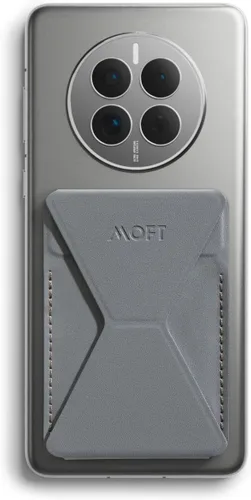 Vista 2 de MOFT Tarjetero adhesivo para Android, iPhone y la mayoría de teléfonos inteligentes, 2 ángulos de visión, soporte delgado para teléfono (gris frío)