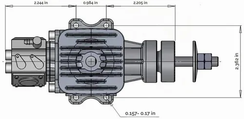 Vista 2 de DLE Motor de gasolina DLE20 para 20cc RC modelo de avión nave mundial