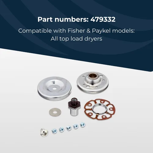 Vista 3 de Fisher & Paykel Kit de rodamientos de tambor para secadora - Piezas de electrodomésticos OEM para mejoras del hogar, 4 x 4 x 3 pulgadas