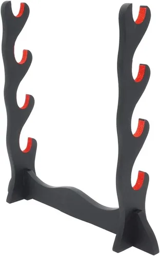 Vista 5 de Soporte acolchado de terciopelo para espada, soporte de fieltro para proteger el soporte de exhibición samurai espada Katana Wakizashi Tanto Holder