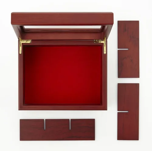 Vista 7 de Caja de té – Organizador de bolsas de té de madera de lujo de The Apace Premier Collection – Contenedor de almacenamiento de té de 6 compartimentos