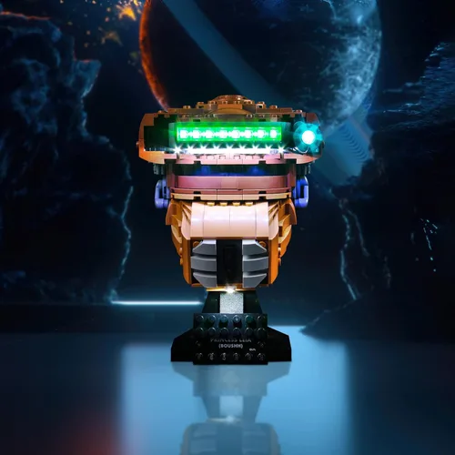 Vista 11 de VONADO Kit de luces LED compatible con el set de casco Lego Captain Rex 75349, iluminación DIY compatible con el casco Lego 75349 (sin modelo)