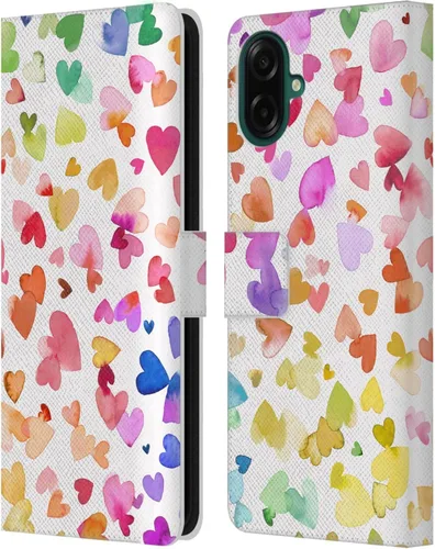 Vista 186 de Head Case Designs Officially Licensed Ninola Brushstrokes Multi Colorful Leather Wallet Case Compatible with Samsung Galaxy A07 4G