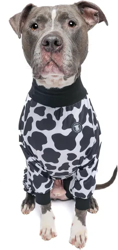 Vista 24 de Pittie Clothing Pijamas para Perro Pit Bull – Mameluco para Perro de Cobertura Completa, Ropa de Pijama Suave para Razas Medianas, Grandes, XL y XXL