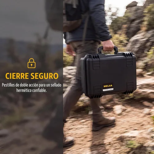 Vista 8 de MEIJIA - Funda rígida impermeable de alta calidad para cámara, funda rígida con espuma de ajuste personalizable, protección completa con diseño
