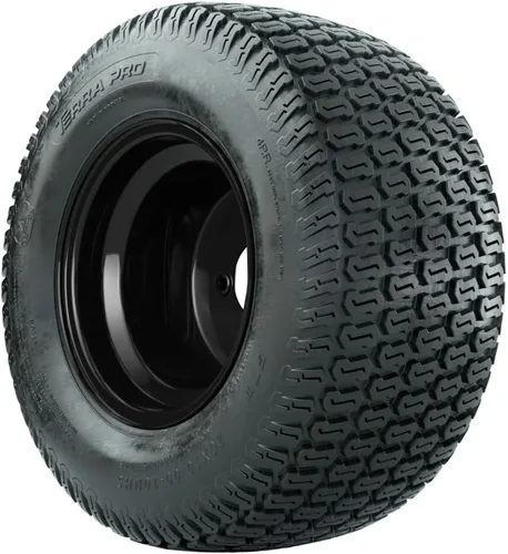 Vista 3 de GTW Combo de ruedas y neumáticos para carrito de golf de 10 pulgadas Ruedas de acero negro mate en neumáticos de tracción Terra Pro S-Tread