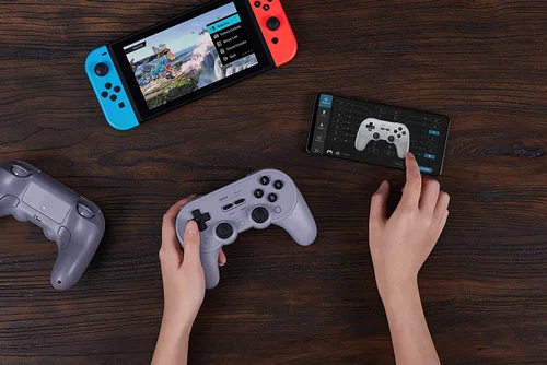 Vista 6 de 8BitDo Pro 2 Bluetooth Controller for Switch, PC, macOS, Android, Steam Deck & Raspberry Pi (G Classic Edition)