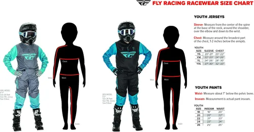 Vista 3 de Fly Racing Camiseta juvenil Kinetic Rebel 2022 (negro/blanco, talla M)