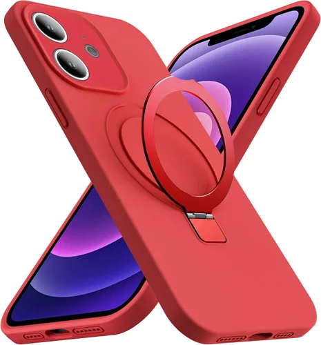 Vista 7 de Funda diseñada para iPhone 11 con soporte magnético invisible Compatible con Mag-Safe, a prueba de caídas de grado militar, a prueba de golpes