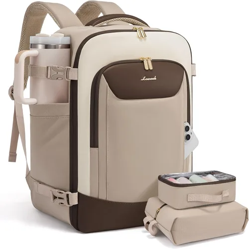 Vista 30 de LOVEVOOK Mochila de viaje para mujeres y hombres, bolsa de viaje para artículos personales de la TSA para laptop de 17.3 pulgadas aprobada por