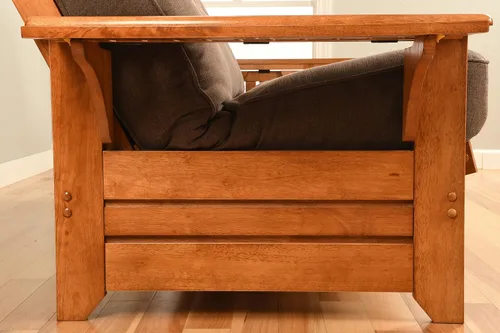 Vista 9 de Kodiak Furniture Futón Phoenix con colchón de tela canadiense en marrón/Barbados