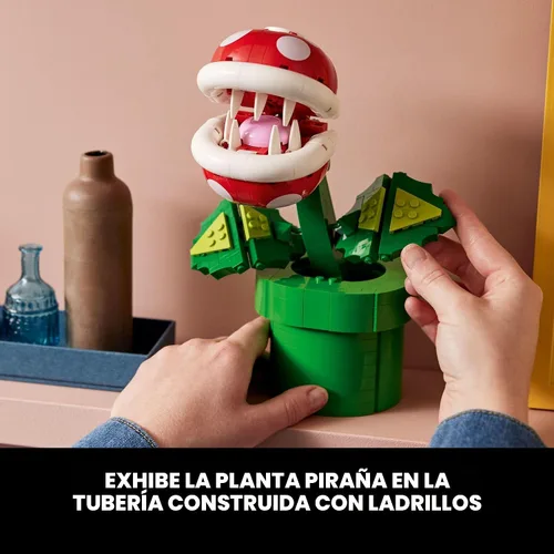 Vista 7 de LEGO Super Mario - Juego de construcción de plantas de piraña para adultos, Mario coleccionable para hombres y mujeres, a partir de 18 años, regalo