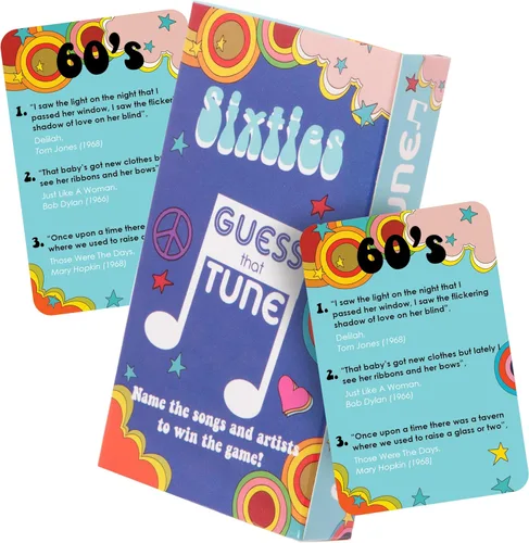 Vista 7 de Boxer Gifts Juegos de cartas musicales de los años ochenta para adultos y familias Letras de canciones Noche de juegos - Nombre de la canción