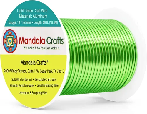 Vista 135 de Mandala Crafts - Alambre de aluminio anodizado de calibre 22 para hacer joyas - 137.2 m de alambre flexible surtido y coloreado - Doble para bonsái