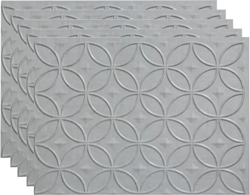 Vista 21 de FASÄDE Anillos Panel de Revestimiento Decorativo de Vinilo de 18 x 24 pulgadas en Bronce Argent (Paquete de 5)