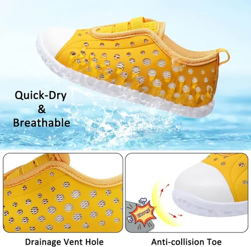 Vista 3 de Fires Zapatos de agua para niños y niñas, de secado rápido, transpirables, calcetines de agua descalzos para playa, natación, zapatos deportivos