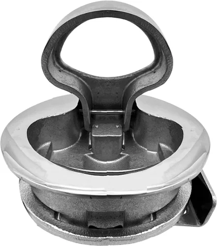 Vista 4 de Pestillos para barcos de acero inoxidable de 2 pulgadas, escotilla redonda de tracción para barco marino, pestillo de bloqueo con mango