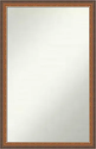 Vista 243 de Amanti Art Espejo de baño de bronce para sobre fregadero, 29 x 19 pulgadas, espejo rectangular de bronce antiguo, marco de madera tradicional
