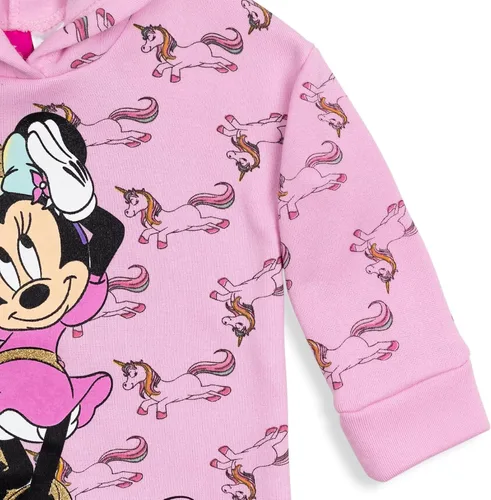 Vista 6 de Disney Minnie Mouse - Conjunto de sudadera con capucha y pantalones de vellón para bebés y niñas pequeñas Rojo