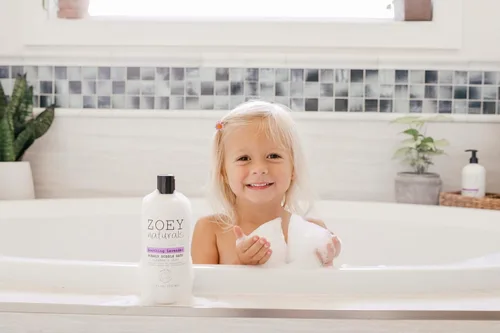 Vista 7 de Zoey Naturals - Baño de burbujas calmante de lavanda para niños y bebés, jabón hidratante sin lágrimas para niños pequeños con aloe y aceite