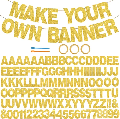 Vista 31 de 116 piezas de letras de la A a la Z DIY Banner personalizado Colorido