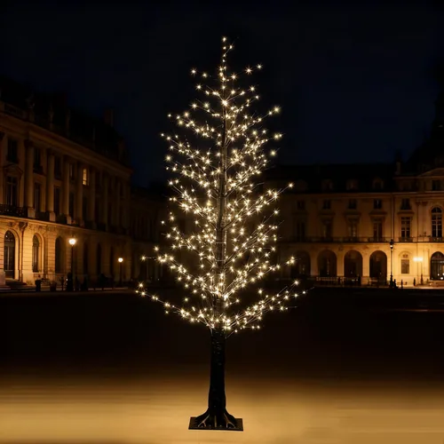 Vista 15 de Juego de árbol de abedul iluminado de 2 a 4 pies con 500 luces LED blancas Árboles negros