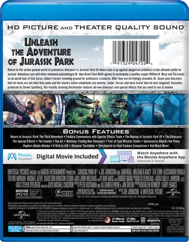 Vista 2 de Jurassic Park III Blu-ray