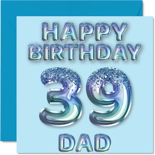 Vista 116 de Stuff4 Tarjeta de primer cumpleaños para niños, globo de fiesta con purpurina azul, tarjetas de feliz cumpleaños para niño de 1 año, nieto, hijo, 57