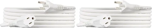 Vista 7 de Amazon Basics - Cable de extensión de 3 pies, extensor de toma de 3 clavijas, cable de extensión para interiores, 13 amperios, 125V, color negro